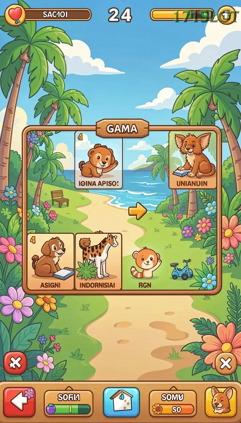 Cuplikan layar GENGTOTO — menu navigasi